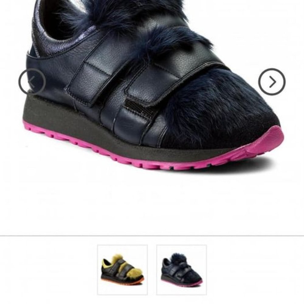 NEW Gino Rossi Sneakers. Real leather and fur.